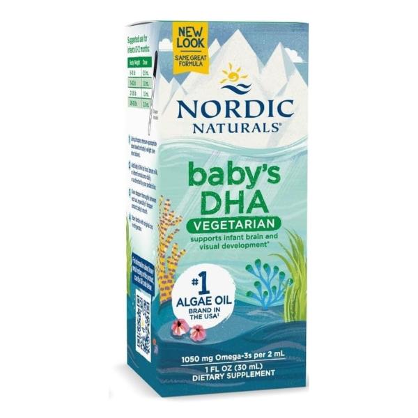DHA para Bebés Vegetariano (1 fl oz/30 ml), Nordic Naturals