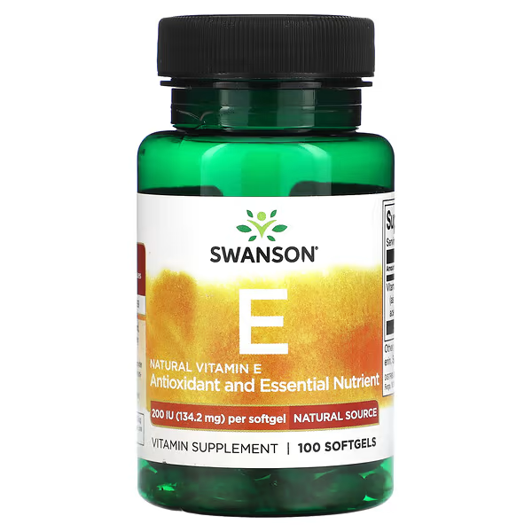 Vitamina E 200IU, 134.2 mg (100 Softgels), Swanson