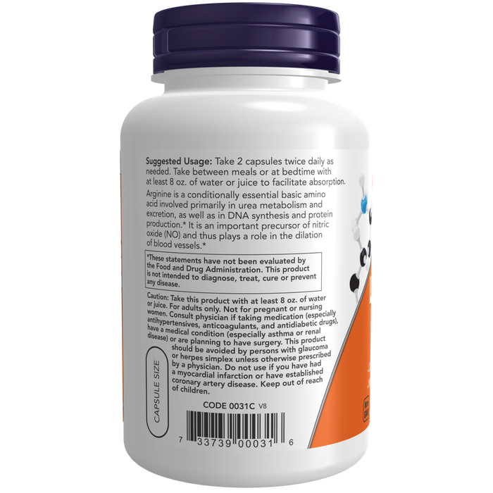 L-Arginina 500 mg (250 veg caps)