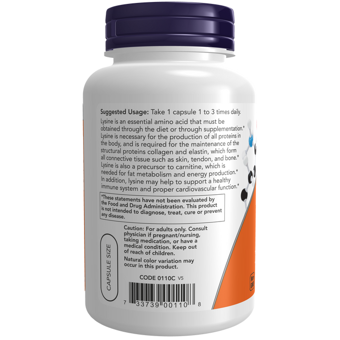 L-Lysine 500mg 100 VEG CAPS / L-Lysine 500mg