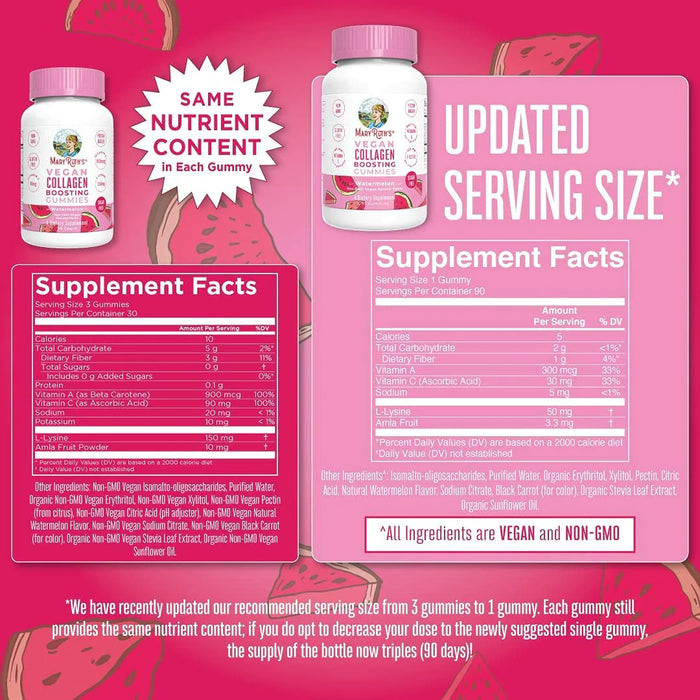 Collagen Boosting gummies (new formula) 90gm Mary Ruths