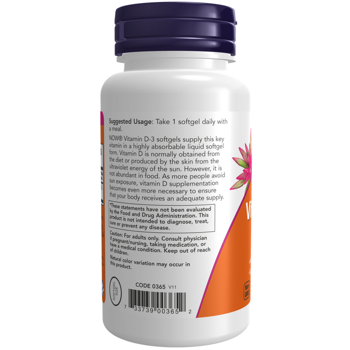 Vitamina D3 1000 IU (180 softgels)