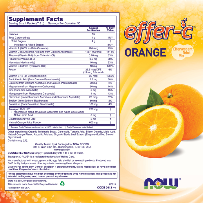 Vitamina C Efervescente Naranja Effer-C™ (30 packs)