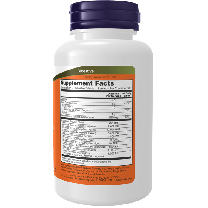 Alivio de Acidez con Enzimas (60 masticables)