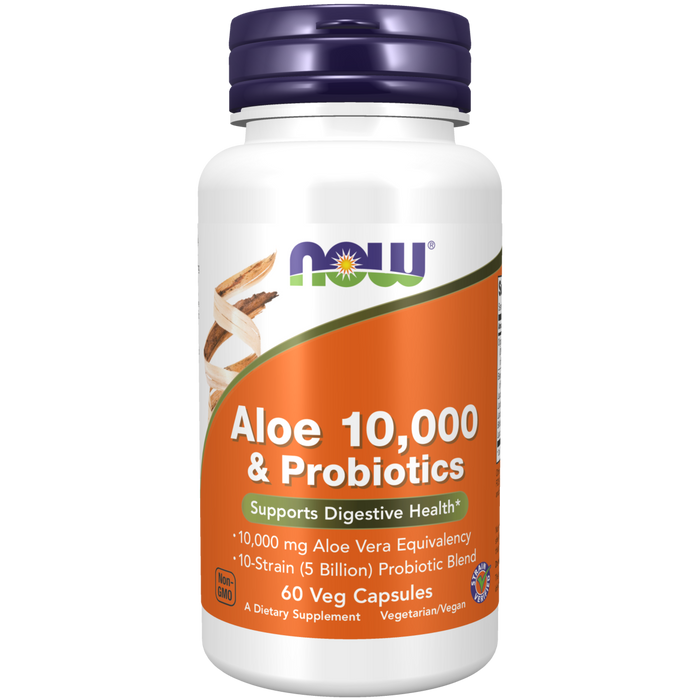 Aloe 10,000 y Probióticos (60 veg caps)