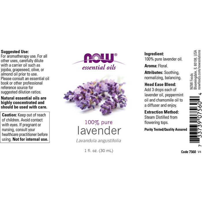 Aceite Esencial De Lavanda (1 fl oz/30ml)