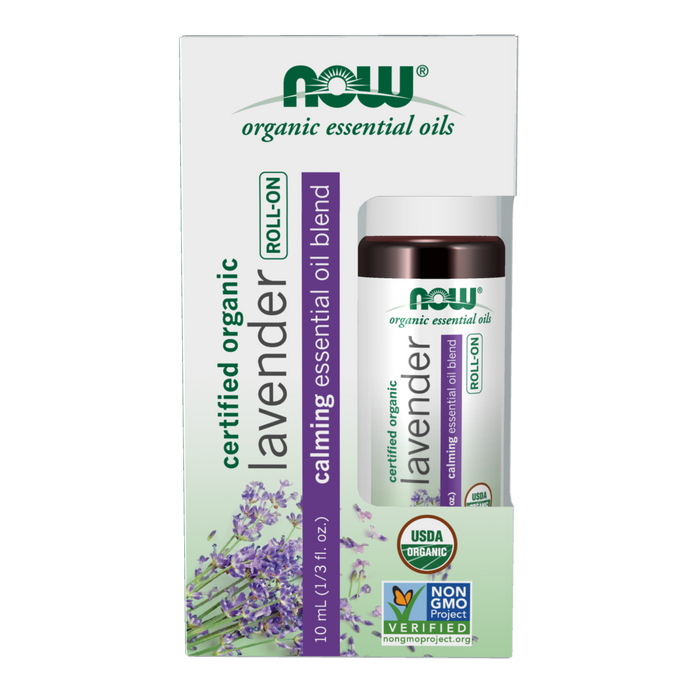 Mezcla De Aceites Esenciales De Lavanda, Roll-On Orgánico (1/3 fl oz-10ml)