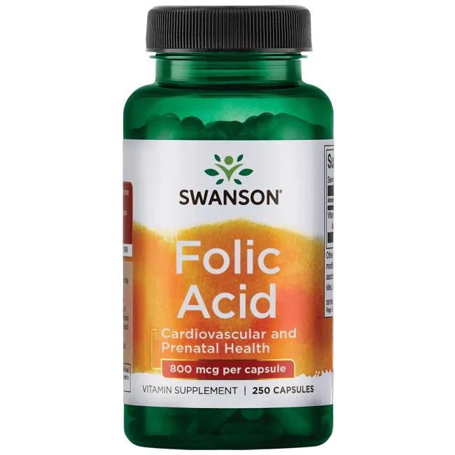 Swanson Premium- Folic Acid 250 caps 800mcg