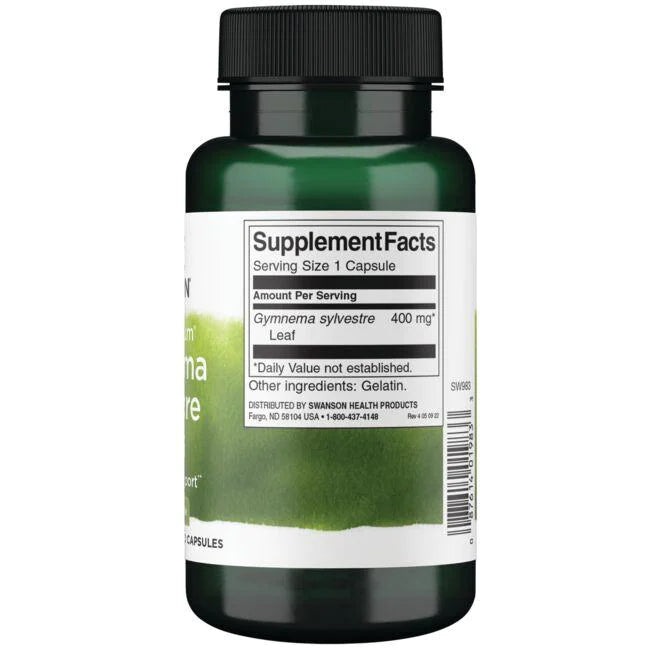 Hoja de Gymnema Sylvestre 400mg (100 caps) , Swanson