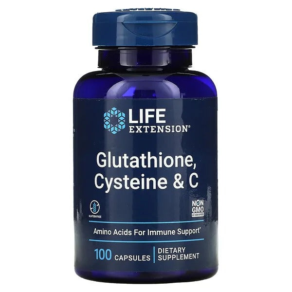 Glutation, Cisteina y Vitamina C (100 caps), Life Extension