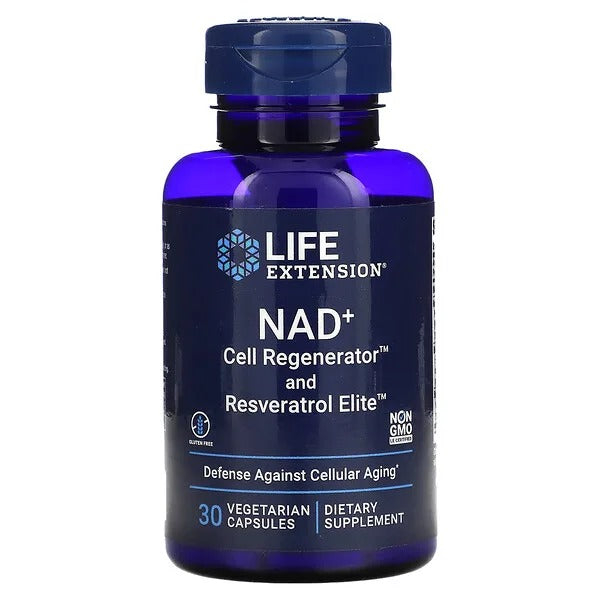 Nad+ 300mg Cell Regenerator y Resveratrol (30 veg caps), Life Extension