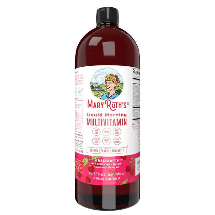 Multivitamínico Matutino Líquido Raspberry (32oz/946ml), Mary Ruth´s