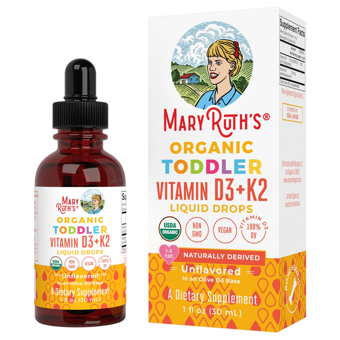 Vitamina D3+K2 para Infantes, Liquido (1 fl oz 30 ml), Mary Ruth's